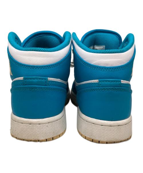 NIKE（ナイキ）NIKE (ナイキ) GS Air Jordan 1 Mid Aqua ホワイト×ブルー サイズ:22.5cmの古着・服飾アイテム