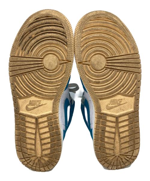 NIKE（ナイキ）NIKE (ナイキ) GS Air Jordan 1 Mid Aqua ホワイト×ブルー サイズ:22.5cmの古着・服飾アイテム