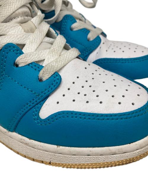 NIKE（ナイキ）NIKE (ナイキ) GS Air Jordan 1 Mid Aqua ホワイト×ブルー サイズ:22.5cmの古着・服飾アイテム