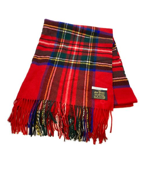 Glen prince（グレンプリンス）Glen prince (グレンプリンス) クラシック・タータン・ラムズウール・ストール レッドの古着・服飾アイテム