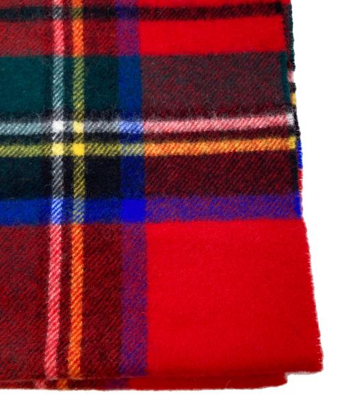 Glen prince（グレンプリンス）Glen prince (グレンプリンス) クラシック・タータン・ラムズウール・ストール レッドの古着・服飾アイテム