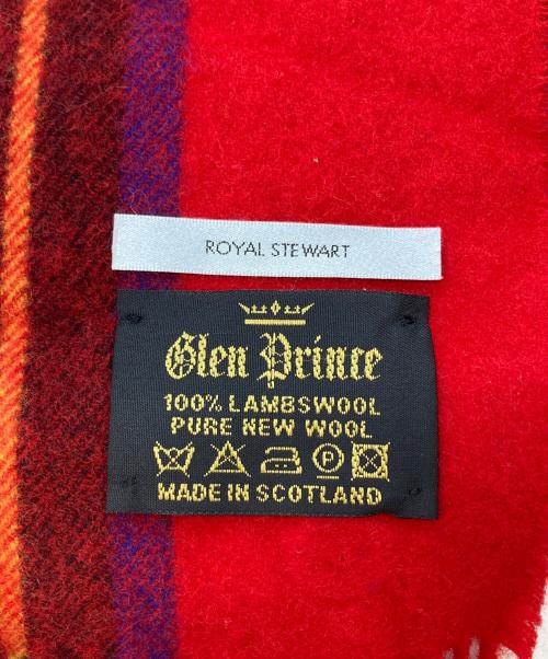 Glen prince（グレンプリンス）Glen prince (グレンプリンス) クラシック・タータン・ラムズウール・ストール レッドの古着・服飾アイテム