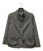 Y's for livingワイズフォーリビング）の古着「ウールナイロンスタンドカラージャケット」｜グレー