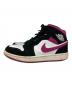 NIKE (ナイキ) AIR JORDAN 1 MID ホワイト×パープル サイズ:25cm：3000円