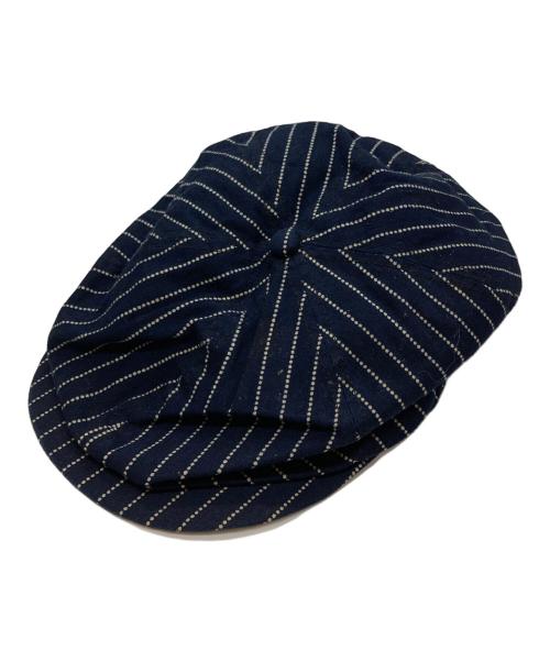 SUGAR CANE（シュガーケーン）SUGAR CANE (シュガーケーン) 9oz. WABASH STRIPE APPLEJACK CAP ネイビー サイズ:7 1/2の古着・服飾アイテム