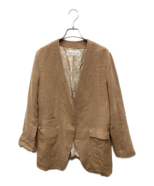 JANE SMITH（ジェーンスミス）JANE SMITH (ジェーンスミス) ノーカラージャケット ベージュ サイズ:38の古着・服飾アイテム