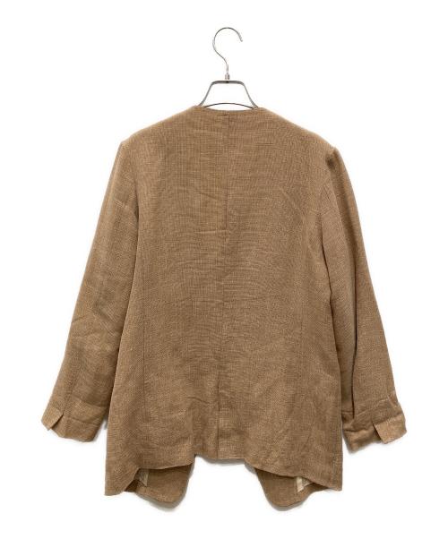 JANE SMITH（ジェーンスミス）JANE SMITH (ジェーンスミス) ノーカラージャケット ベージュ サイズ:38の古着・服飾アイテム
