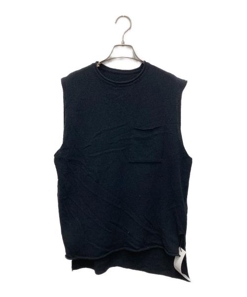 POSTELEGANT（ポステレガント）POSTELEGANT (ポステレガント) COTTON BOUCLE KNIT VEST/コットン ブークレ ニット ベスト ブラック サイズ:S 未使用品の古着・服飾アイテム