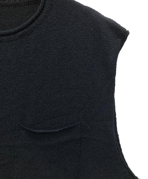 POSTELEGANT（ポステレガント）POSTELEGANT (ポステレガント) COTTON BOUCLE KNIT VEST/コットン ブークレ ニット ベスト ブラック サイズ:S 未使用品の古着・服飾アイテム
