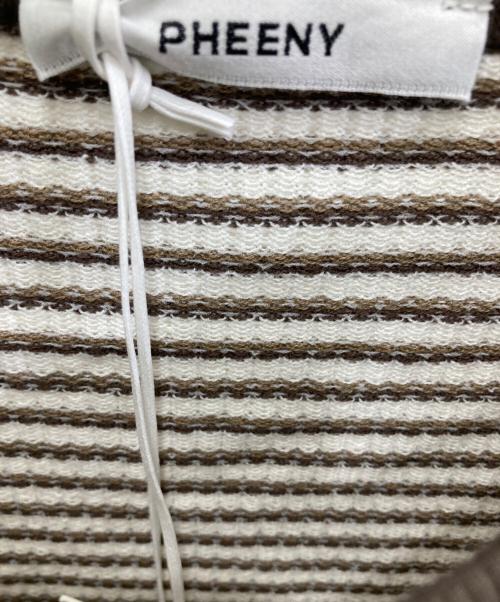 PHEENY（フィーニー）PHEENY (フィーニー) Multi border L/Sカットソー ブラウン サイズ:F 未使用品の古着・服飾アイテム