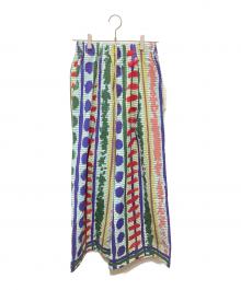 CURRENTAGE（カレンテージ）の古着「ハンドドローイングワイドパンツ」｜マルチカラー