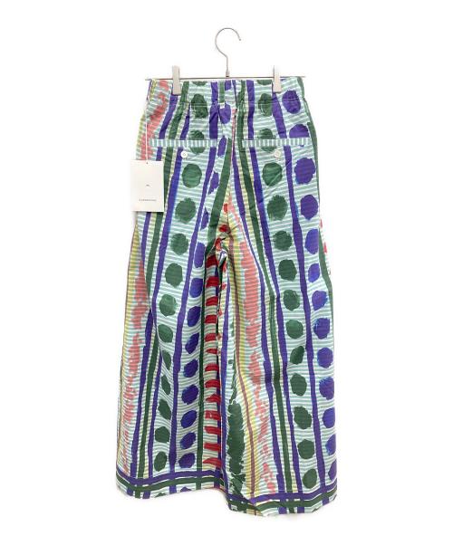CURRENTAGE（カレンテージ）CURRENTAGE (カレンテージ) ハンドドローイングワイドパンツ マルチカラー サイズ:Sの古着・服飾アイテム