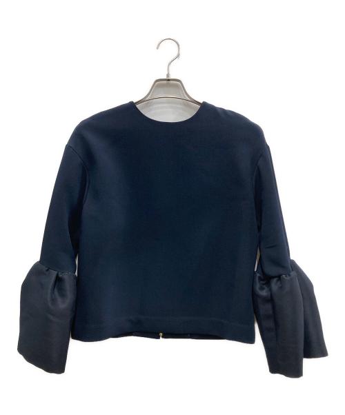 Heve（ヘイヴ）Heve (ヘイヴ) ジップアップ ブラウス ネイビー サイズ:Fの古着・服飾アイテム