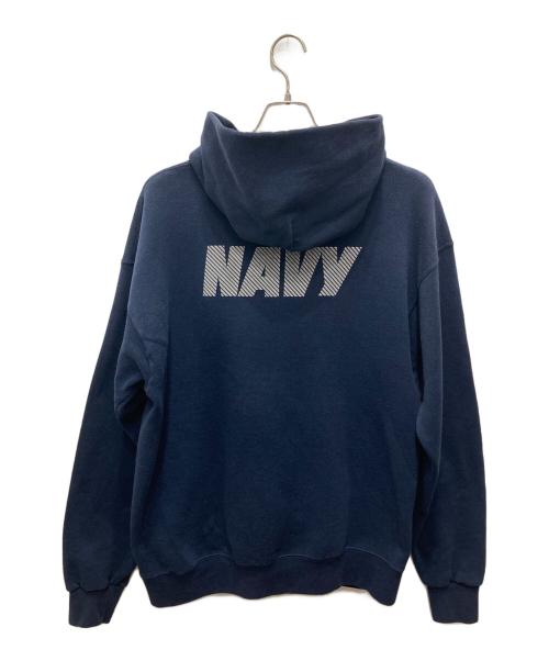 U'S NAVY（アメリカ海軍）U'S NAVY (アメリカ軍) プルオーバーパーカー ネイビー サイズ:Lの古着・服飾アイテム