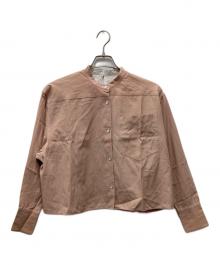 TOMORROW LAND（トゥモローランド）の古着「ハイブリッドタイプライター スタンドネックシャツ」｜ベージュ