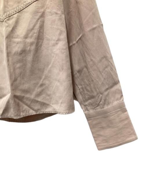 TOMORROW LAND（トゥモローランド）TOMORROW LAND (トゥモローランド) ハイブリッドタイプライター スタンドネックシャツ ベージュ サイズ:36の古着・服飾アイテム