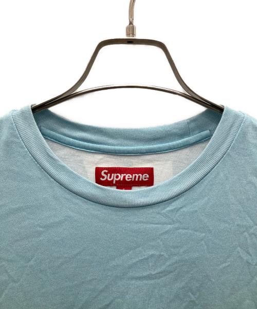 SUPREME（シュプリーム）Supreme (シュプリーム) Split S/S Top Tee/スプリット エスエス トップ ティー ブルー×ネイビー サイズ:Sの古着・服飾アイテム