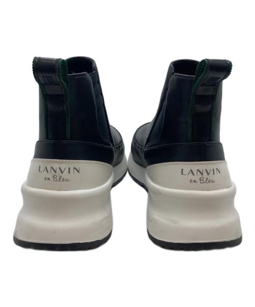 LANVIN en Bleu（ランバンオンブルー）LANVIN en Bleu (ランバンオンブルー) サイドゴアミッドカットスニーカー ブラック サイズ:23.0の古着・服飾アイテム