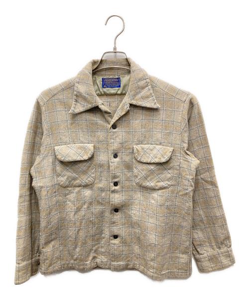 PENDLETON（ペンドルトン）PENDLETON (ペンドルトン) 70~80'sウールチェックシャツ ベージュ サイズ:Lの古着・服飾アイテム