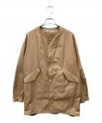 BEAUTY&YOUTHビューティーアンドユース）の古着「フィッシュテールノーカラーコート」｜ベージュ
