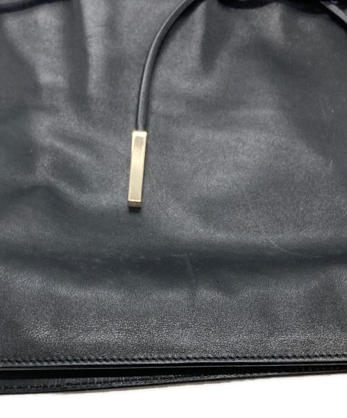 GUCCI（グッチ）GUCCI (グッチ) レザーハンドバッグ ブラックの古着・服飾アイテム