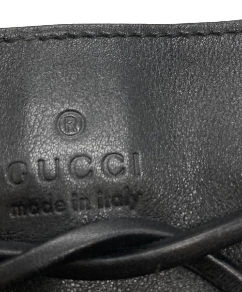 GUCCI（グッチ）GUCCI (グッチ) レザーハンドバッグ ブラックの古着・服飾アイテム