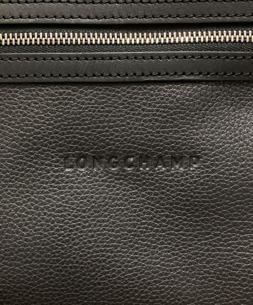 LONGCHAMP（ロンシャン）LONGCHAMP (ロンシャン) レザーショルダーバッグ ブラックの古着・服飾アイテム