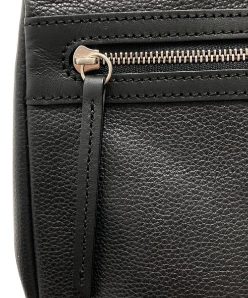 LONGCHAMP（ロンシャン）LONGCHAMP (ロンシャン) レザーショルダーバッグ ブラックの古着・服飾アイテム