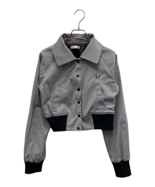 MISTREASS（ミストレアス）MISTREASS (ミストレアス) チェック柄ジャケット ホワイト×ブラック サイズ:Fの古着・服飾アイテム