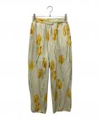 TOLIGHT×JOURNAL STANDARDトライト×ジャーナルスタンダード）の古着「TULIPプリントパンツ」｜イエロー