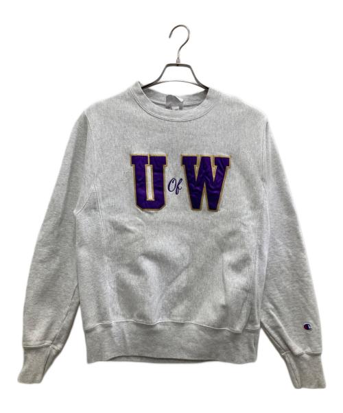 Champion（チャンピオン）Champion (チャンピオン) ワシントンカレッジ リバースウィーブスウェット グレー サイズ:SMALL(US)の古着・服飾アイテム