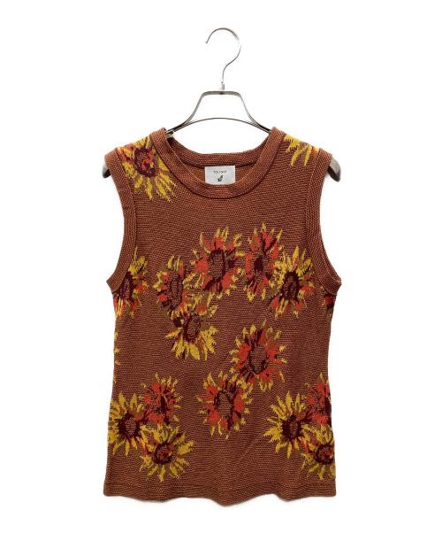 TOLIGHT（トライト）TOLIGHT (トライト) JOURNAL STANDARD (ジャーナルスタンダード) フラワージャガードニットプルオーバー ブラウン サイズ:Fの古着・服飾アイテム