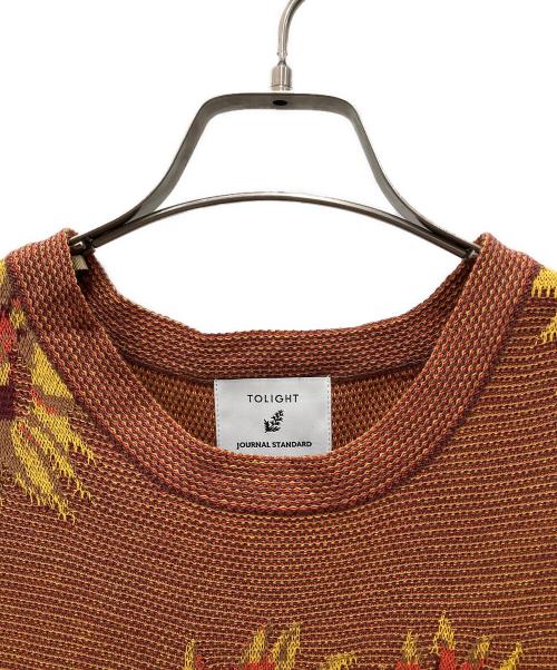 TOLIGHT（トライト）TOLIGHT (トライト) JOURNAL STANDARD (ジャーナルスタンダード) フラワージャガードニットプルオーバー ブラウン サイズ:Fの古着・服飾アイテム