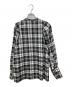 green label relaxing (グリーンレーベルリラクシング) ELIN (エリン) チェックバンドカラーシャツ ホワイト×ブラック サイズ:サイズ記載なし（実寸ご確認ください）：5000円