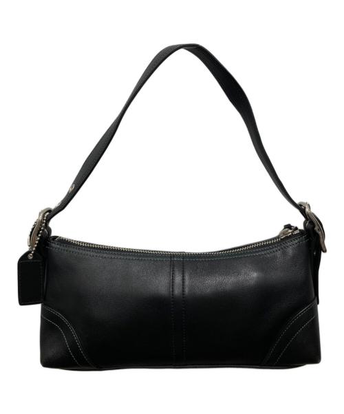COACH（コーチ）COACH (コーチ) レザーワンショルダーバッグ ブラックの古着・服飾アイテム