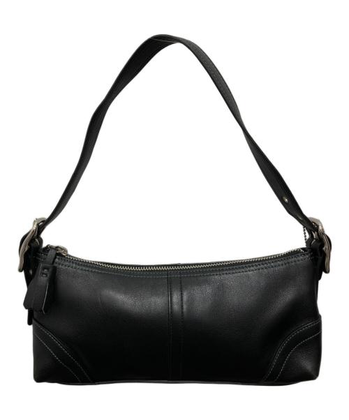 COACH（コーチ）COACH (コーチ) レザーワンショルダーバッグ ブラックの古着・服飾アイテム