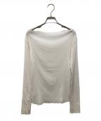 Nobleノーブル）の古着「ラメシアークレープジャージーロングTシャツ」｜アイボリー