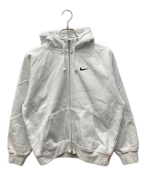 NIKE（ナイキ）NIKE (ナイキ) SUPREME (シュプリーム) 25SS Zip Up Hooded Sweatshirt/ジップ アップ フーディー スウェットシャツ ホワイト サイズ:S 未使用品の古着・服飾アイテム