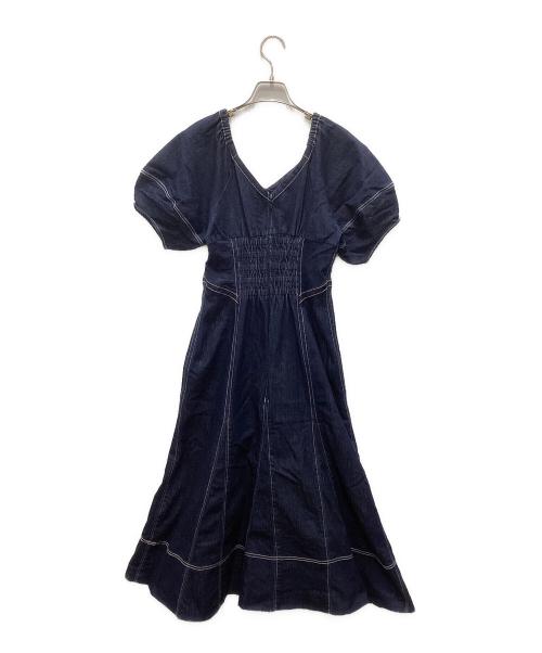 HER LIP TO（ハーリップトゥ）Her lip to (ハーリップトゥ) Imperia Volume Sleeve Dress インディゴ サイズ:Mの古着・服飾アイテム