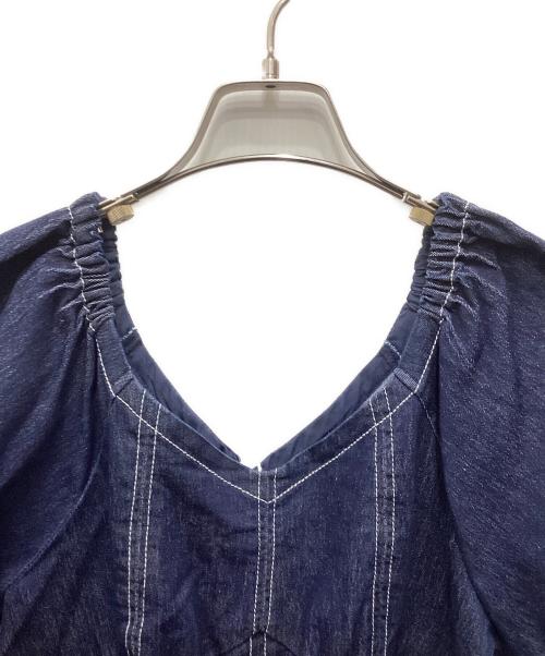 HER LIP TO（ハーリップトゥ）Her lip to (ハーリップトゥ) Imperia Volume Sleeve Dress インディゴ サイズ:Mの古着・服飾アイテム