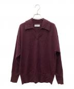 SLOBE IENAスローブ イエナ）の古着「Vネックえり付きニット」｜ボルドー