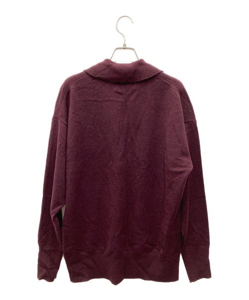 SLOBE IENA（スローブ イエナ）SLOBE IENA (スローブ イエナ) Vネックえり付きニット ボルドー サイズ:表記無し(実寸ご確認ください）の古着・服飾アイテム