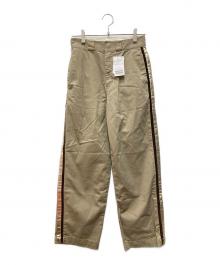 SLOBE IENA（スローブ イエナ）の古着「ワーカーズチノサイドラインスラックス」｜ベージュ