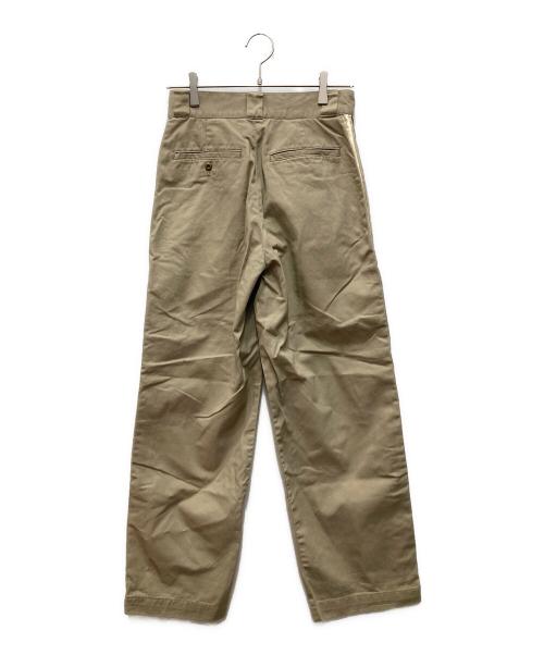 SLOBE IENA（スローブ イエナ）SLOBE IENA (スローブ イエナ) ワーカーズチノサイドラインスラックス ベージュ サイズ:36 未使用品の古着・服飾アイテム