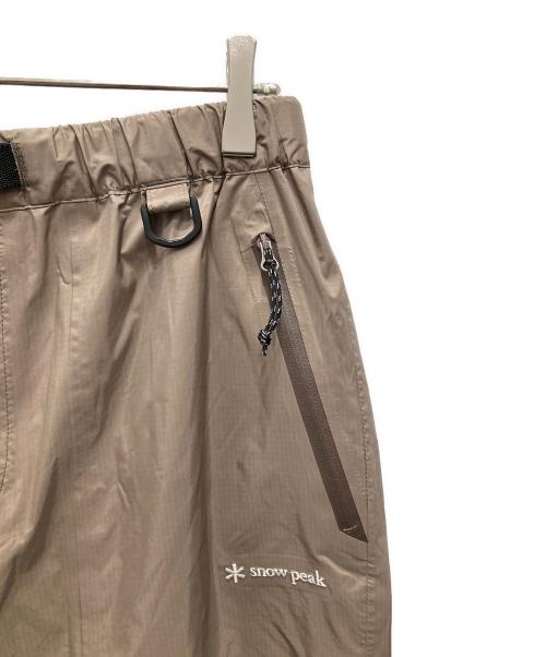 Snow peak（スノーピーク）snow peak (スノーピーク) 2.5レイヤーレインパンツ ブラウン サイズ:Mの古着・服飾アイテム