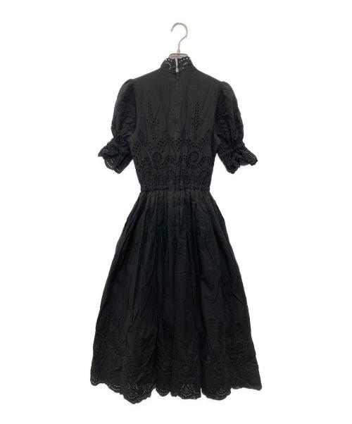 SEVEN TEN by MIHO KAWAHITO（セブン テン バイ ミホ カワヒト）SEVEN TEN by MIHO KAWAHITO (セブン テン バイ ミホ カワヒト) コットンカットワークレースドレス ブラック サイズ:XSの古着・服飾アイテム