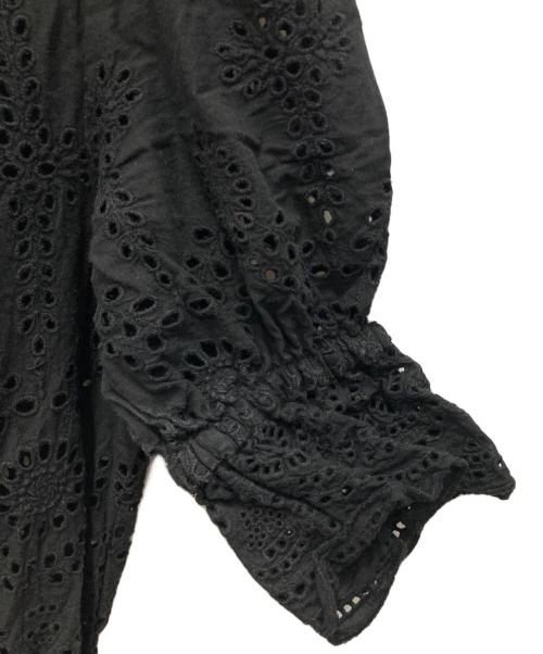 SEVEN TEN by MIHO KAWAHITO（セブン テン バイ ミホ カワヒト）SEVEN TEN by MIHO KAWAHITO (セブン テン バイ ミホ カワヒト) コットンカットワークレースドレス ブラック サイズ:XSの古着・服飾アイテム