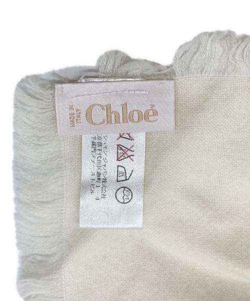 Chloe（クロエ）Chloe (クロエ) シルクカシミヤ混ウールストール/ショール ホワイト 未使用品の古着・服飾アイテム
