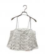 IENAイエナ）の古着「レースショートキャミソール」｜ホワイト