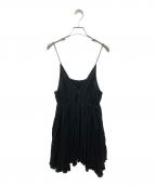 IENAイエナ）の古着「ギャザーフレアキャミ」｜ブラック